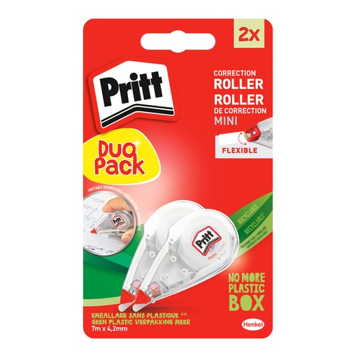 [416518] Correctietape Pritt Mini Flex 4.2mmx7m blister à 2 stuks