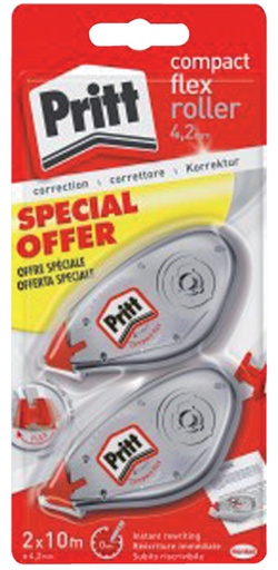 [416534] Correctieroller Pritt Compact Flex 4.2mmx10m blister à 2 stuks