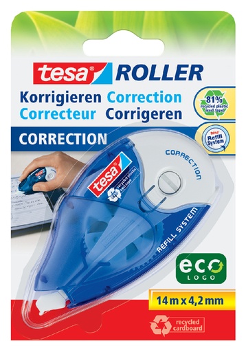 [416548] Correctietape tesa® ecoLogo® 4,2mmx14m navulbaar op blister