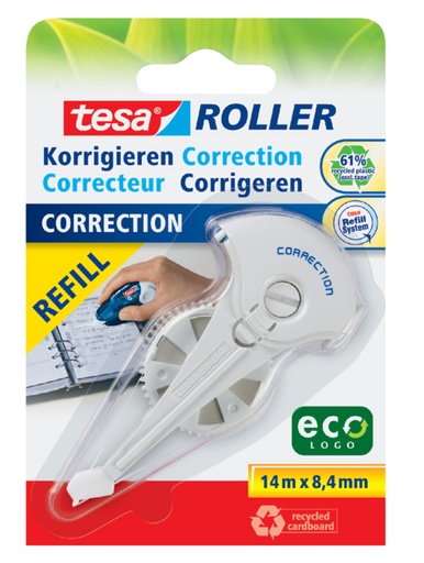 [416551] Navulling corretieroller tesa® ecoLogo® 14mx8,4mm op blister