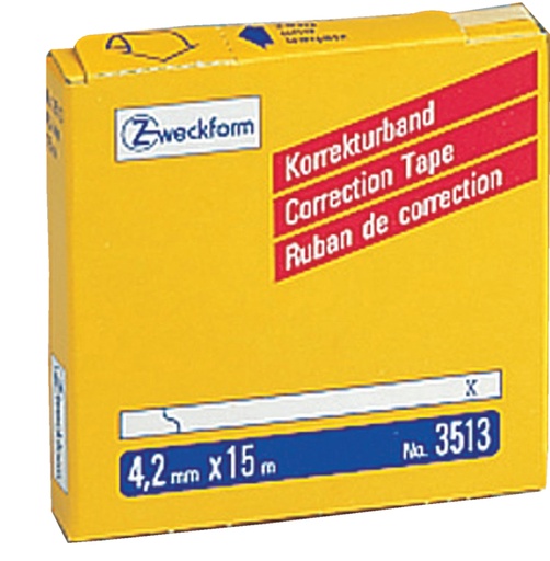 [416523] Ruban de correction Zweckform 3513 4,2mmx15m 1 ligne
