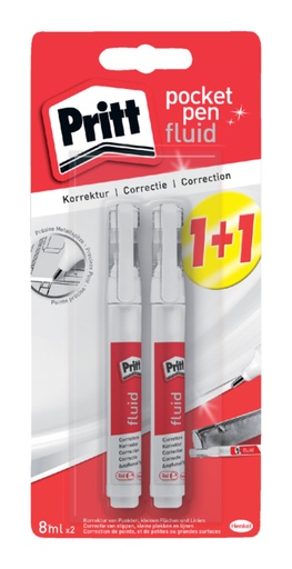 [416137] Stylo correcteur Pritt fluide 8ml blister 1+1