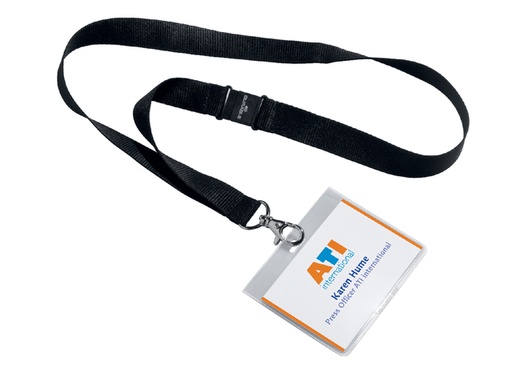 [921278] Porte-badge Durable 8600 fermé 60x90mm + cordon textile