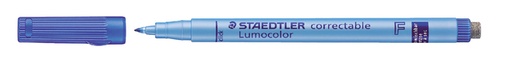 [920663] Viltstift Staedtler Lumocolor 305 non permanent correctable F blauw