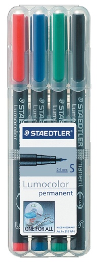 [920672] Feutre Staedtler Lumocolor 313 permanent SF 4 pièces assorti