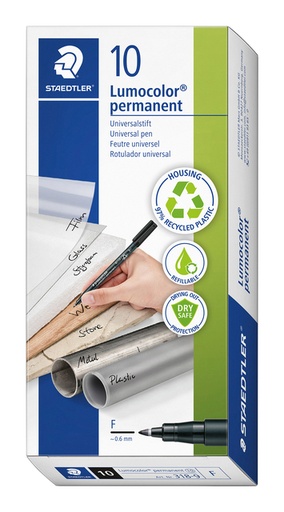 [920521] Feutre Staedtler Lumocolor 318 permanent Fin noir