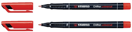 [922622] Feutre rétroprojecteur STABILO 842/40 permanent ogive Fin rouge
