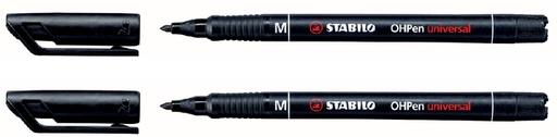 [922641] Feutre rétroprojecteur STABILO 843/46 permanent ogive Medium noir