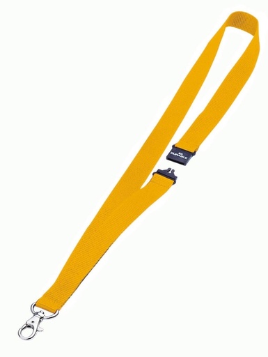 [327927] Textielkoord Durable 8137 met karabijnhaak geel