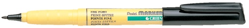 [632051] Textielmarker Pentel NM10 rond 1mm zwart