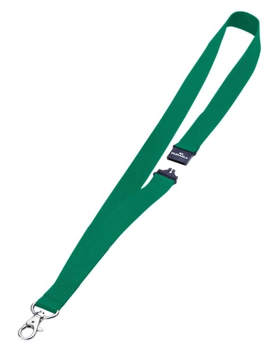 [327928] Cordon textile Durable 8137 avec mousqueton vert