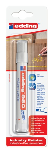 [631460] Viltstift edding 950 pastamarker industry rond 10mm wit blister à 1st