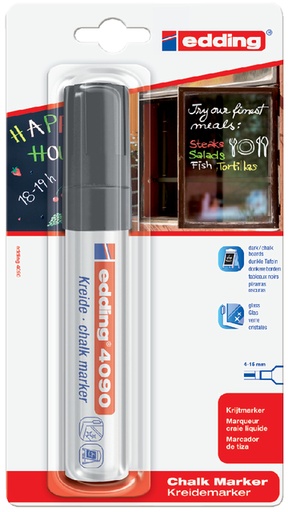 [631451] Marqueur Vitre edding 4090 biseau 4-15mm noir blister