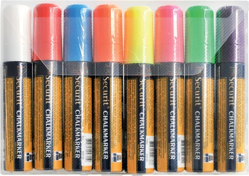 [631298] Krijtstift Securit SMA-720 blok ass 7-15mm blister à 8 stuks