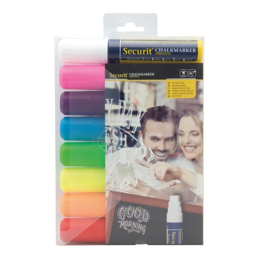 [631298] Krijtstift Securit SMA-720 blok ass 7-15mm blister à 8 stuks