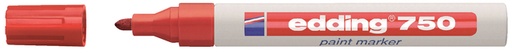 [630432] Marqueur peinture edding 750 à base d'huile 2-4mm rouge