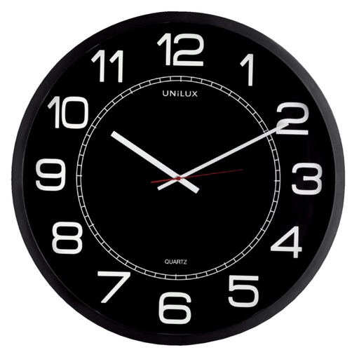 [890301] Pendule murale Unilux Mega  Ø57,5cm noir