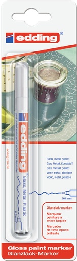 [630210] Marqueur peinture edding 780 à base d'huile 0,8mm blanc blister 1 pièce