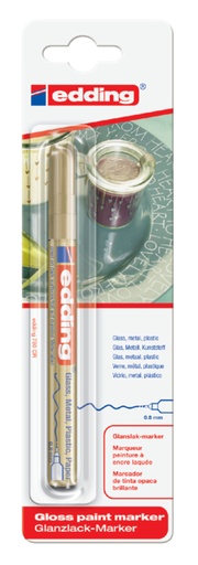 [630219] Feutre Laque edding 780 pointe ogive 0,8mm or blister