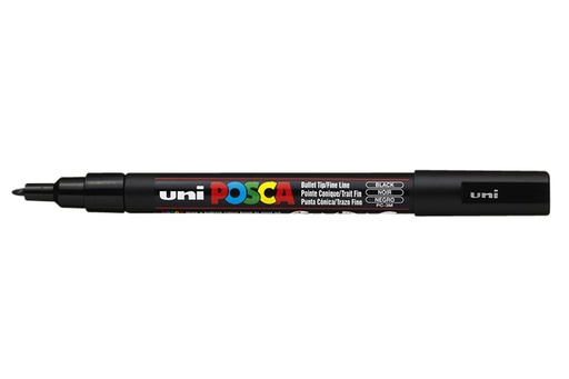 [630955] Paintmarker Uni POSCA PC3M fijn zwart