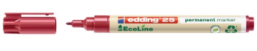 [920582] Marqueur edding 25 EcoLine ogive 1mm rouge