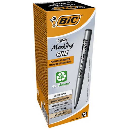 [635651] Viltstift Bic 1445 ecolutions rond fijn zwart