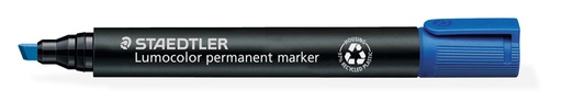 [631373] Viltstift Staedtler Lumocolor 350 permanent schuin blauw