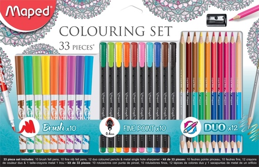 [630146] Feutre Maped Colouring set 33 pièces assorti
