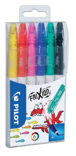 [631331] Viltstift PILOT friXion Colors medium assorti etui à 6 stuks