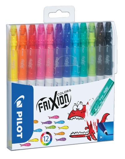 [631330] Feutre PILOT FriXion Colors Medium assorti étui 12 pièces