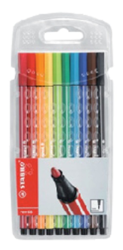 [633177] Feutre STABILO Pen 68/10 Medium étui 10 couleurs