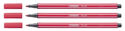 [633182] Feutre STABILO Pen 68/50 Medium rouge foncé