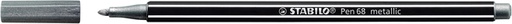 [633256] Viltstift STABILO Pen 68/805 medium metallic zilver