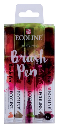 [630822] Brushpen Talens Ecoline set á 5 stuks herfst