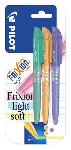 [635447] Markeerstift PILOT friXion light soft assorti blister à 3 stuks