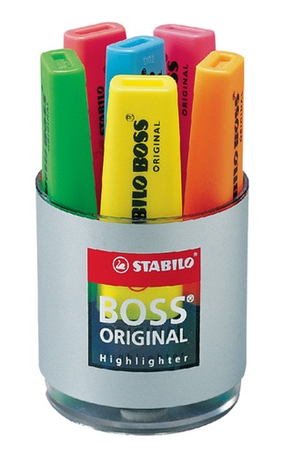 [635033] Surligneur STABILO BOSS Original 70/6 assorti Set bureau 6 pièces