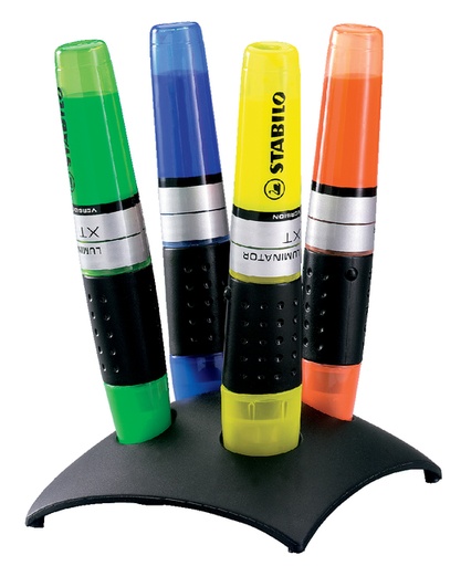 [635060] Surligneur STABILO Luminator 71/04 assorti set bureau 4 pièces