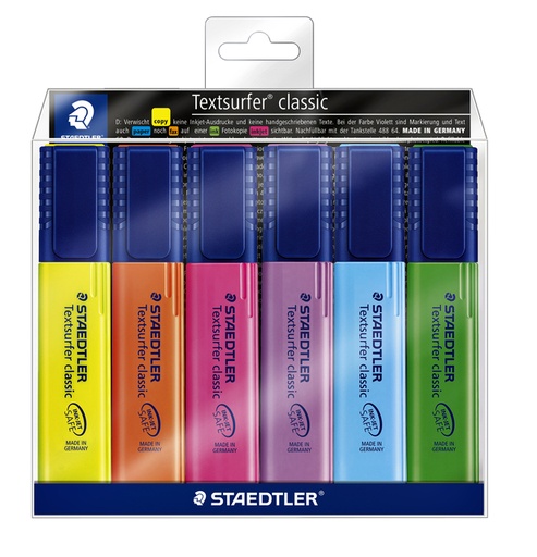 [635236] Surligneur Staedtler 364 Textsurfer assorti 6 pièces