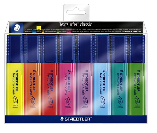 [635237] Surligneur Staedtler 364 Textsurfer assorti 8 pièces