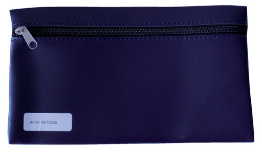 [751061] Schooletui 15x26cm met rits skai donkerblauw