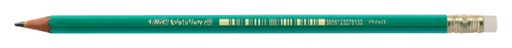 [640605] Crayon BIC Evolutions Ecolutions 655 hexagonal HB avec embout gomme