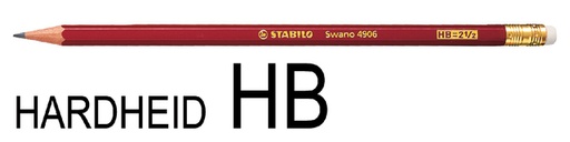 [640328] Crayon STABILO Swano graphite 4906 HB embout gomme