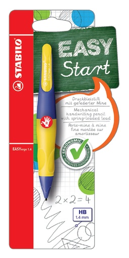 [712298] Vulpotlood STABILO Easyergo HB 1.4mm rechts  paars/neon gl blister
