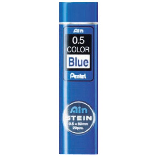 [713453] Potloodstift Pentel Ain Stein HB 0.5mm blauw koker à 20 stuks