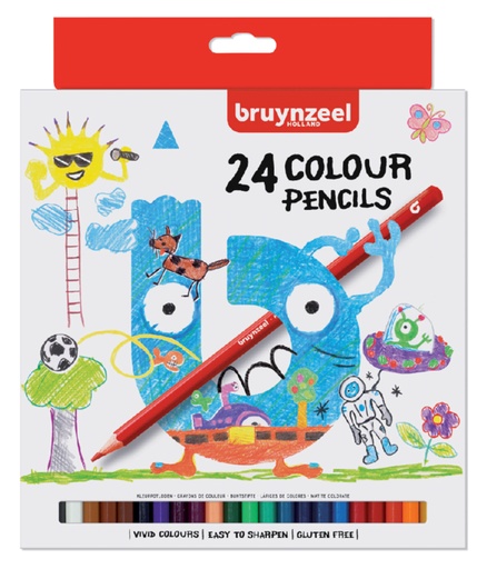 [640056] Kleurpotlood Bruynzeel Kids set á 24 stuks assorti