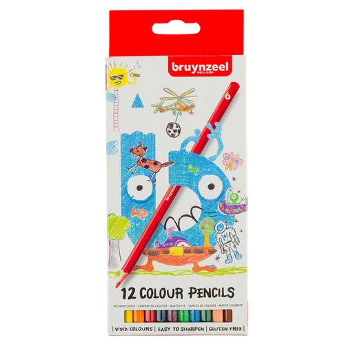 [640055] Kleurpotloden Bruynzeel Kids assorti 12 stuks