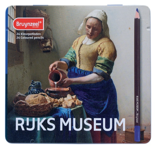 [640042] Kleurpotlood Bruynzeel Rijksmuseum Johannes Vermeer set á 24 stuks assorti