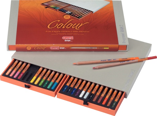 [640446] Crayons de couleur Bruynzeel Design boîte luxueuse 24 couleurs