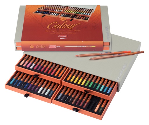 [640374] Kleurpotloden Bruynzeel Design met luxe bewaardoos assorti 48 stuks