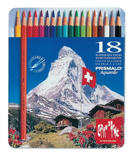 [710518] Kleurpotloden Caran d'Ache Prismalo 18 stuks assorti